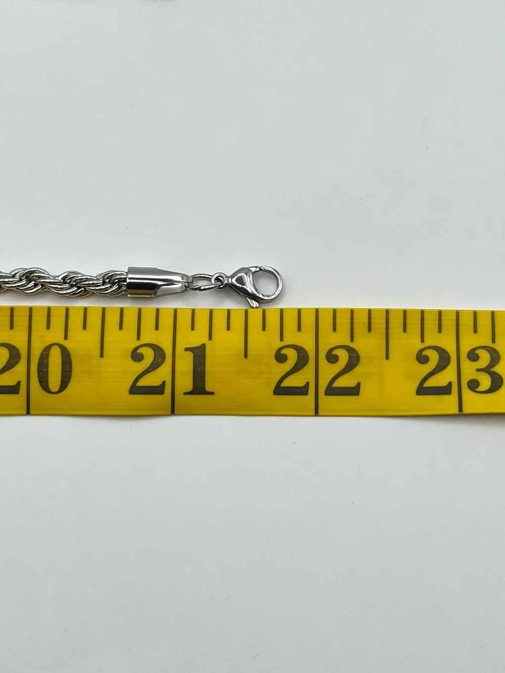 Silver Plated 5mm Rope Chain 22” Stainless Steel Necklace